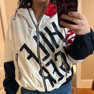 Tommy Hilfiger Red, White, and Black Windbreaker
